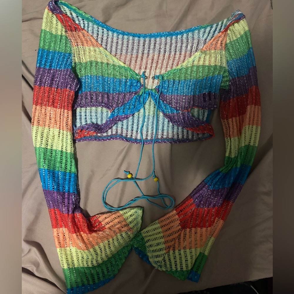 Shein Rainbow Crop Top